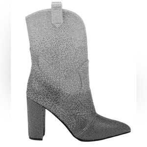 Daniel X Diamond Johnny Guitar SMKGLT Heeled Boots Silver ombre Sz 11 NIB